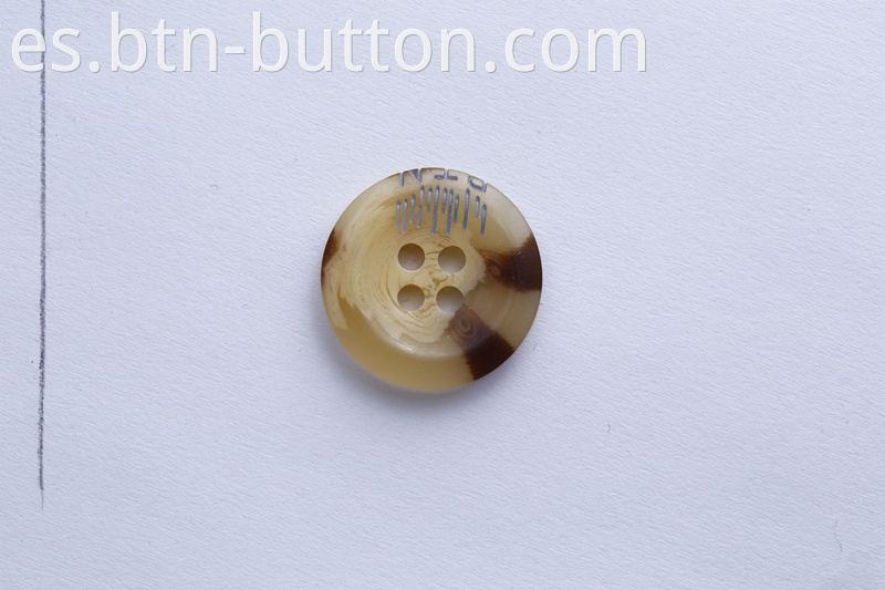 Imitation horn resin buttons for suits